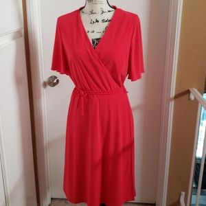 Pre loved fun & flirty soft red dress